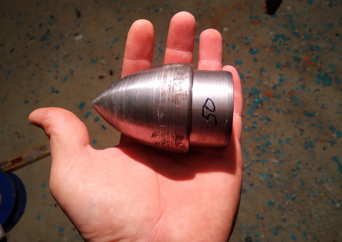 Металлический конус-наконечник для для трубы - забивка скважины