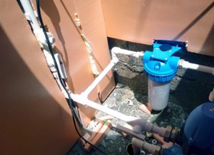 Фильтр водопроводный установленный на скважину